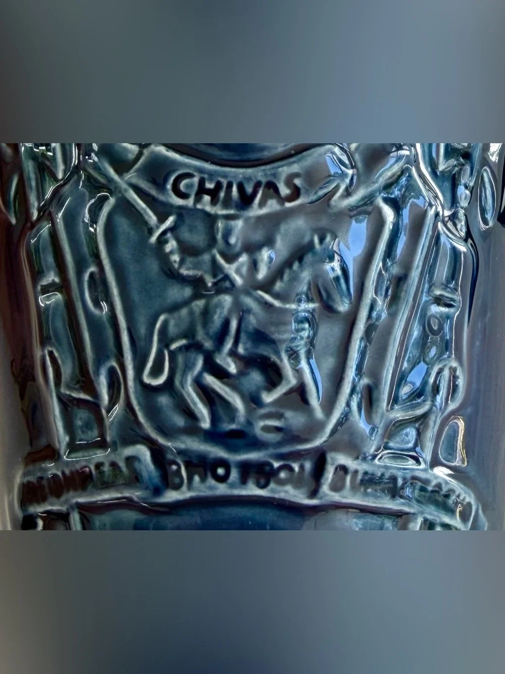Vintage 90’s Chivas Royal Salute Bar Pitcher Vintage Cobalt Blue Pub Jug Ceram
